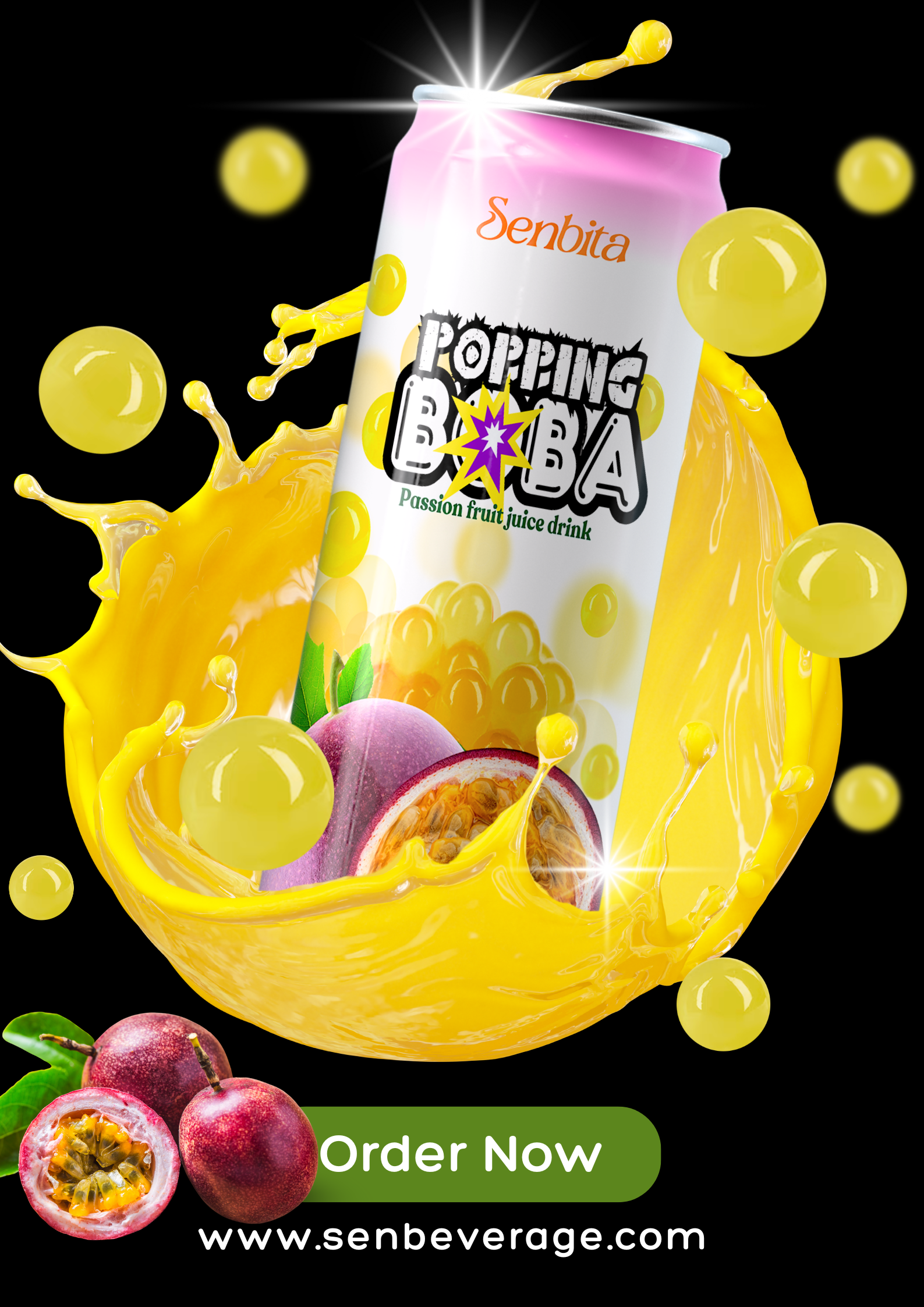 Tropical Passion in Every Sip: The Rise of Passion Fruit Juice with Popping Boba by SENBITA 2