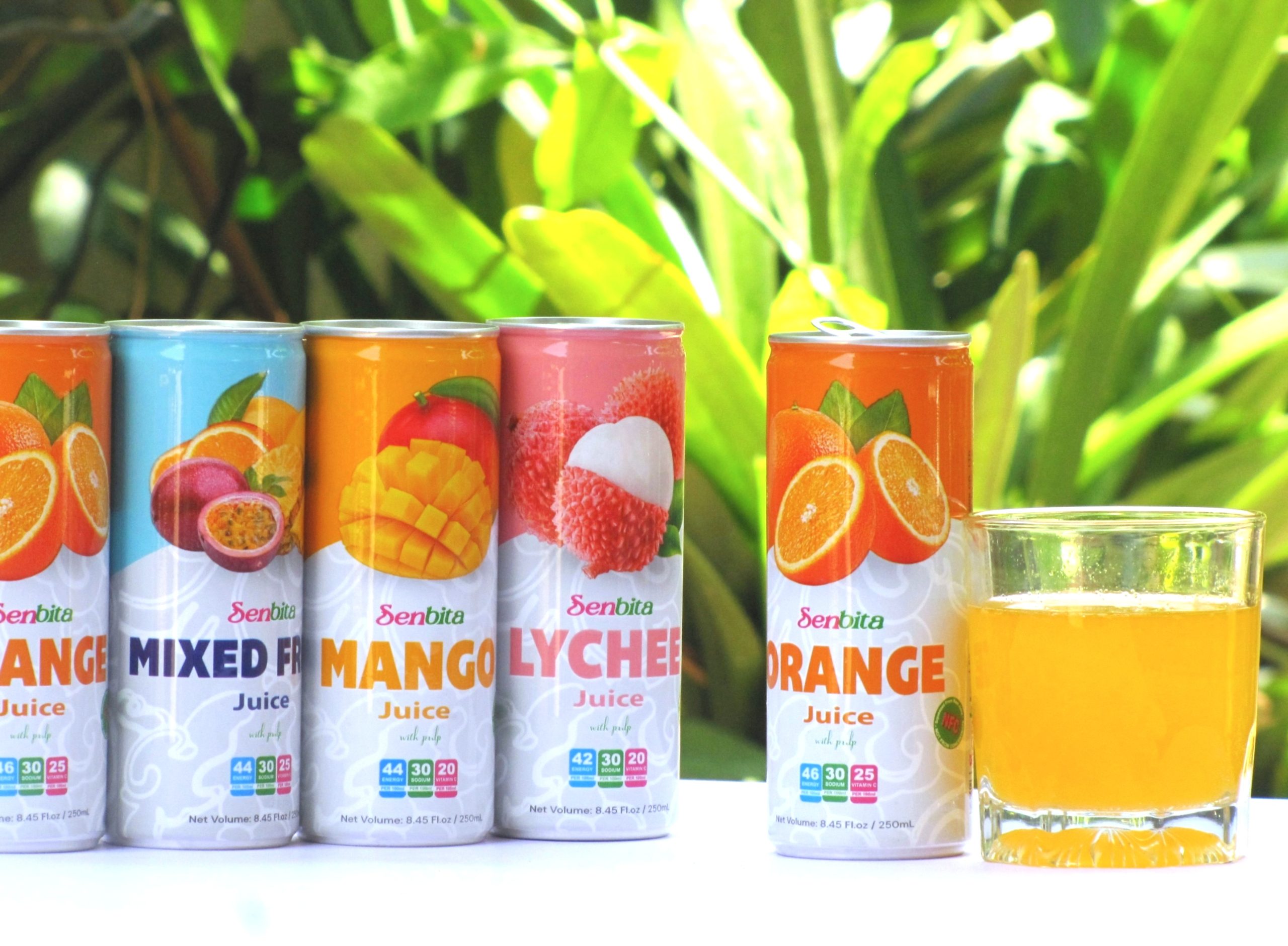 orange juice drink with pulp