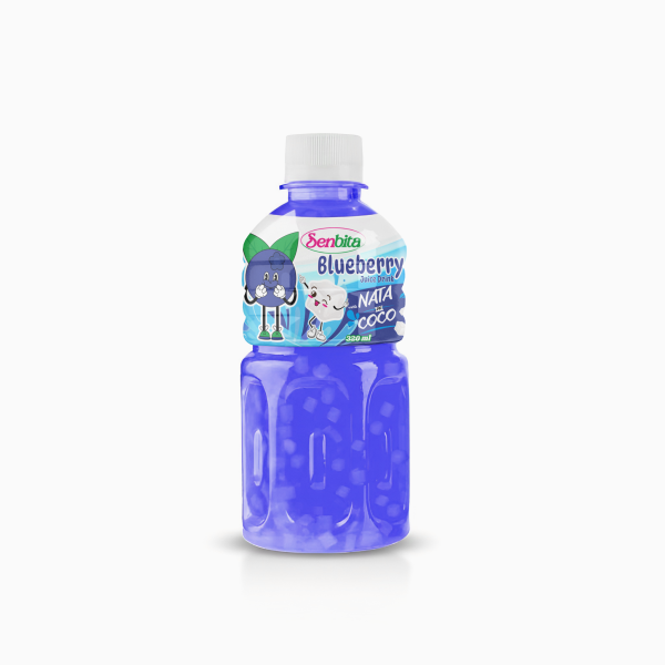 Blueberry Juice Drink with Nata de Coco