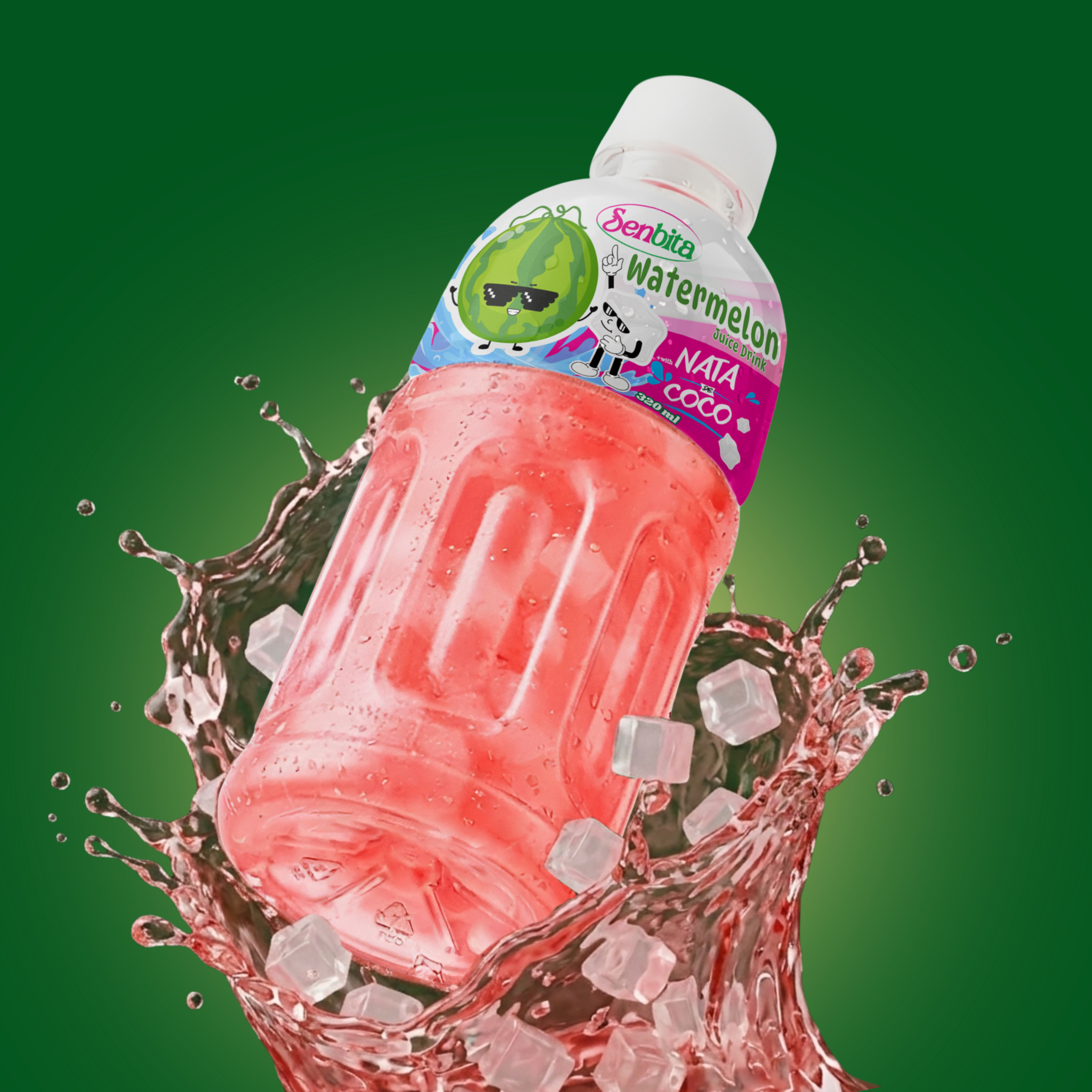 Watermelon Juice Drink with Nata de Coco