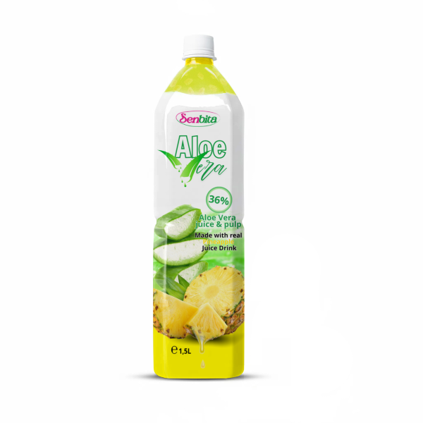 aloe vera pineapple juice drink with pulp