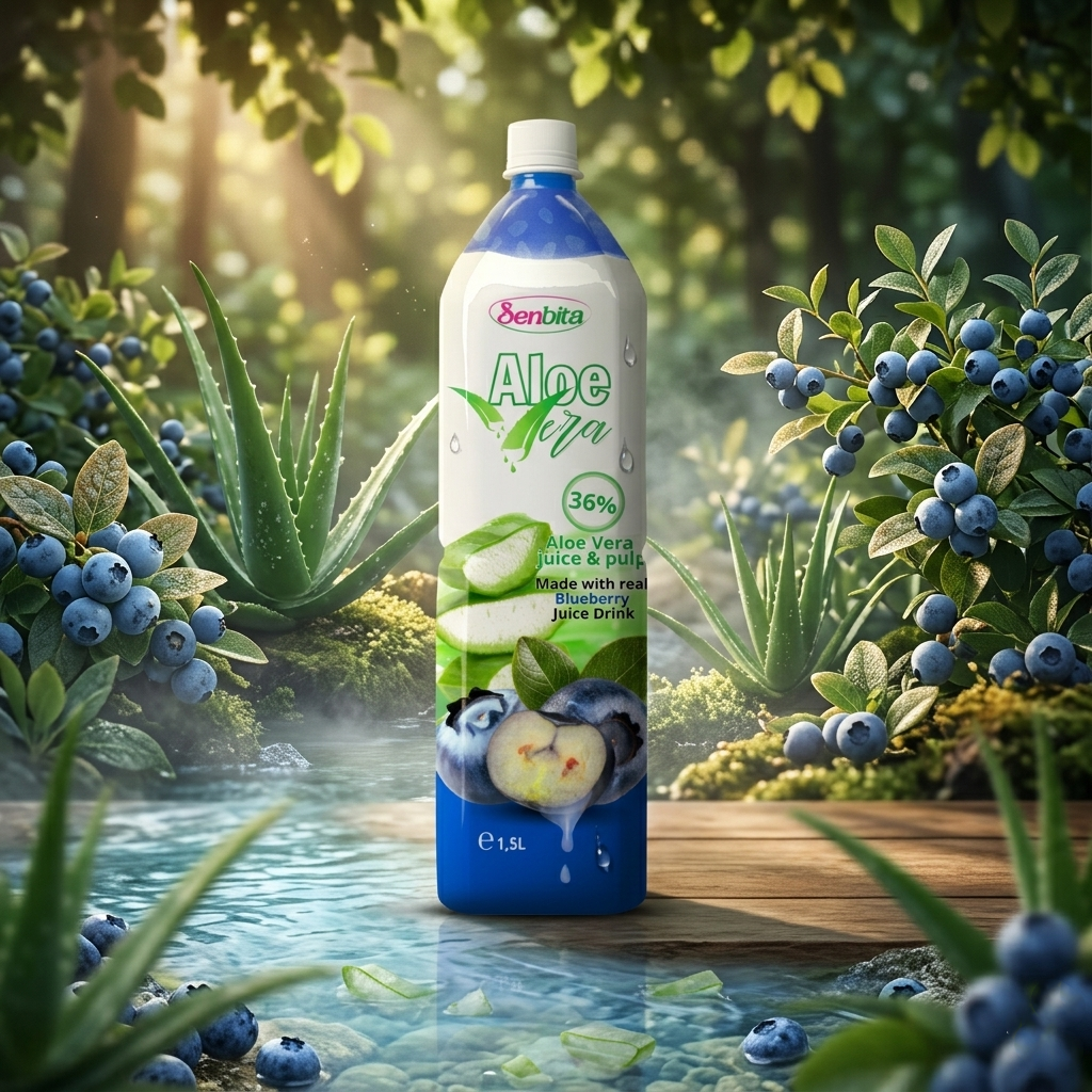 1500ML Aloe Vera Blueberry Juice Drink With Pulp