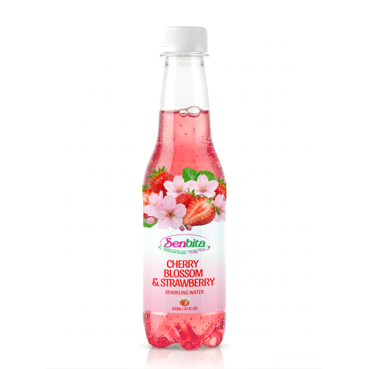4 Strawberry & Cherry Blossom Sparkling Water