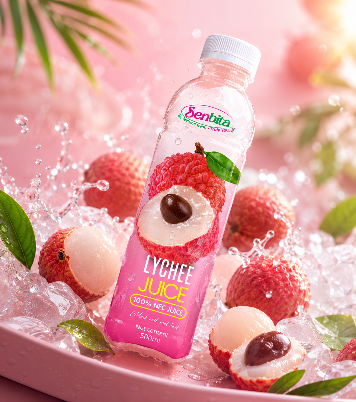 Lychee Juice 500ml PET Bottle by SENBITA 1 Lychee Juice 500ml PET Bottle