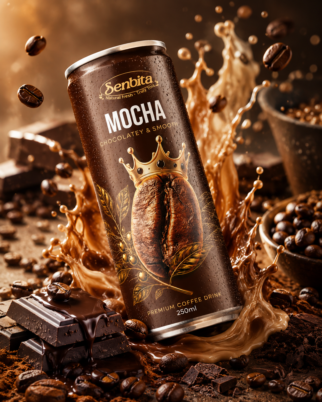 Senbita Mocha Coffee 250ml Can 1 Mocha Coffee 250ml Can