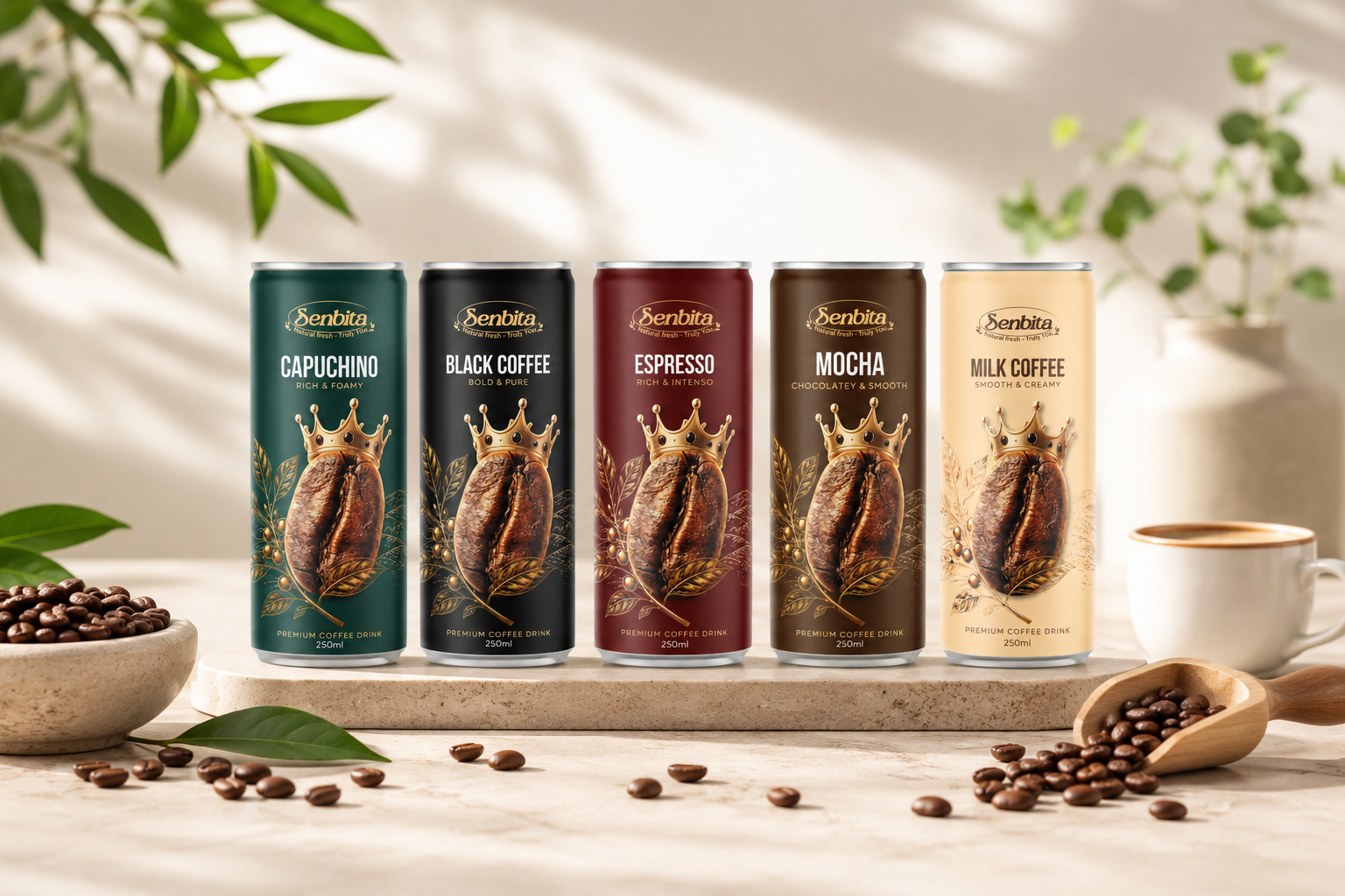 Senbita Espresso Coffee 250ml Can 2 Espresso Coffee 250ml Can
