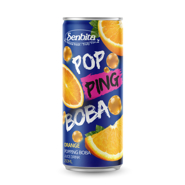Popping Boba Orange Juice 250ml
