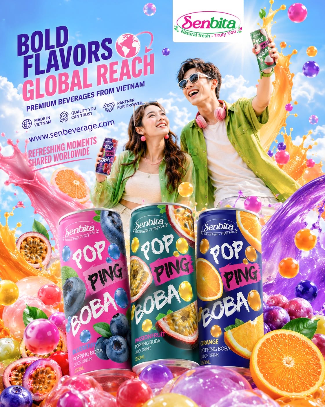 Popping Boba Juice Drink