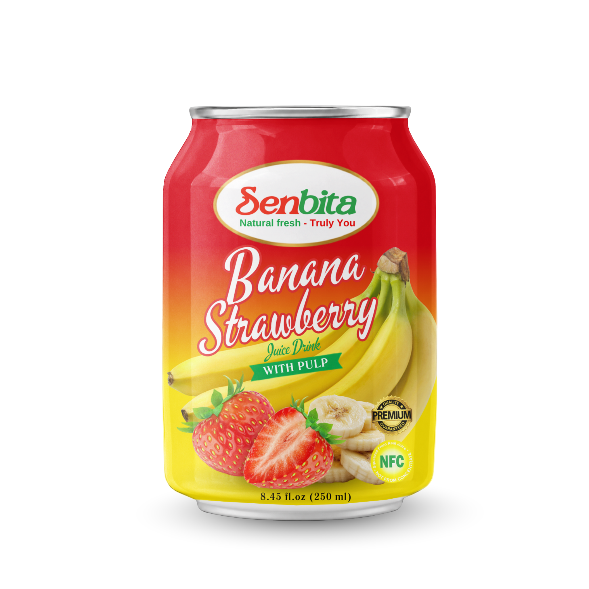 nata de coco (1) Banana & Strawberry Juice with Pulp