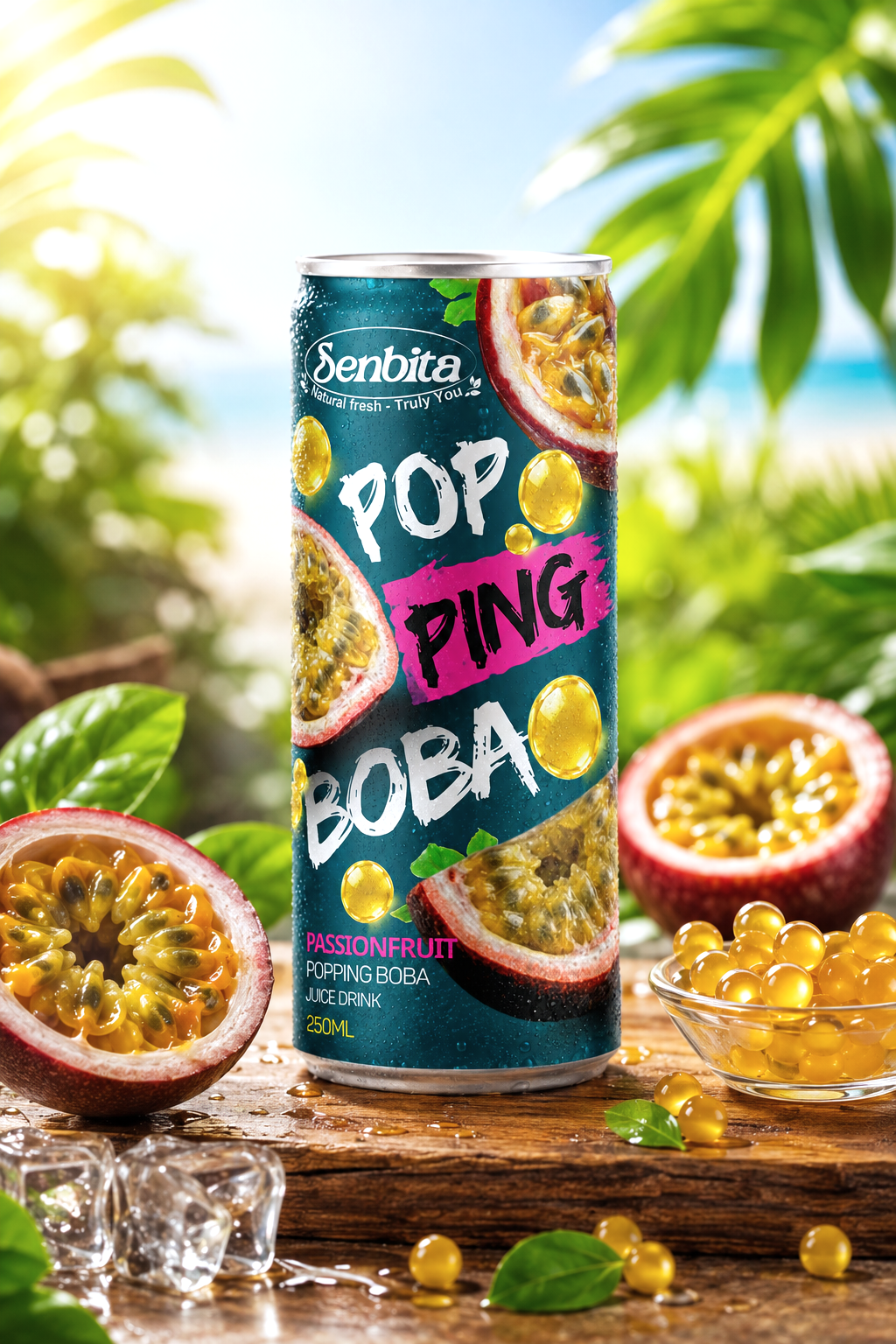 Popping Boba Passionfruit Juice