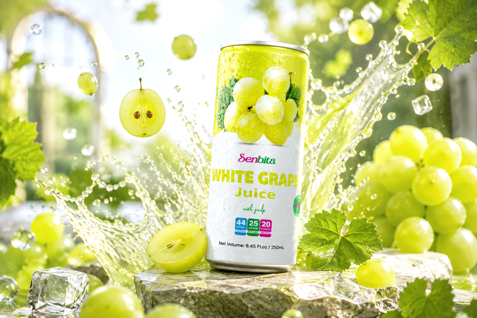 White Grape Juice with Pulp 250ml – Senbita 1 White Grape Juice with Pulp 250ml